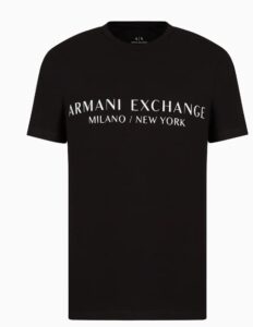 ARMANI EXCHANGE – T-Shirt Uomo Regular Fit in Jersey Nero