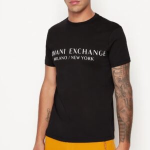 ARMANI EXCHANGE – T-Shirt Uomo Regular Fit in Jersey Nero