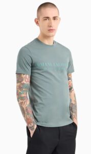 ARMANI EXCHANGE – T-Shirt Uomo Regular Fit in Jersey Verde
