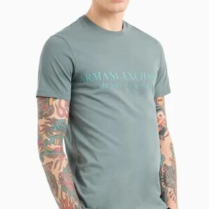 ARMANI EXCHANGE – T-Shirt Uomo Regular Fit in Jersey Verde