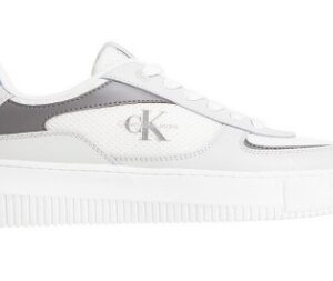 CALVIN KLEIN JEANS – Sneaker Uomo Chunky Cupsole Mix Bianco/Grigio/Blu