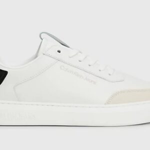 CALVIN KLEIN JEANS – Sneaker Uomo Casual Cupsole High/Low Bianco/Crema/Nero