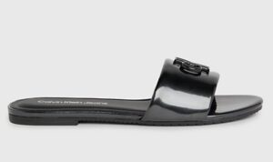 CALVIN KLEIN JEANS – Sandali Donna in Vernice Nero