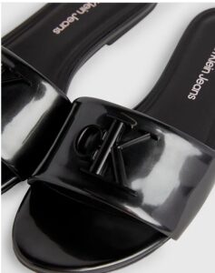 CALVIN KLEIN JEANS – Sandali Donna in Vernice Nero