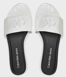 CALVIN KLEIN JEANS – Sandali Donna in Vernice Bianco