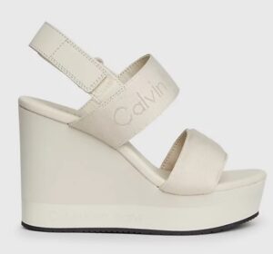 CALVIN KLEIN JEANS – Sandali Donna con Zeppa con Plateau Guscio d’Uovo