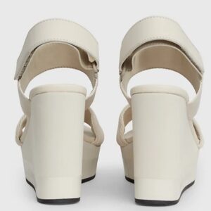 CALVIN KLEIN JEANS – Sandali Donna con Zeppa con Plateau Guscio d’Uovo