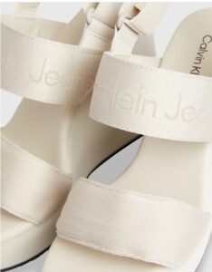 CALVIN KLEIN JEANS – Sandali Donna con Zeppa con Plateau Guscio d’Uovo
