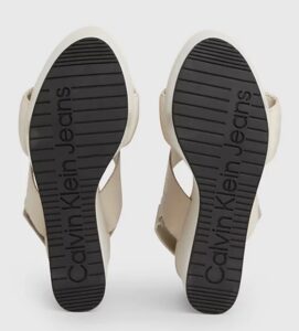 CALVIN KLEIN JEANS – Sandali Donna con Zeppa con Plateau Guscio d’Uovo