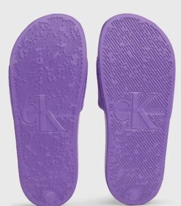 CALVIN KLEIN – Ciabatte Donna in Tela Deep Lavender/Bright White
