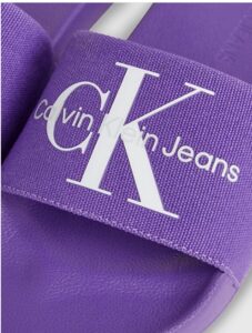 CALVIN KLEIN – Ciabatte Donna in Tela Deep Lavender/Bright White