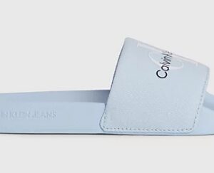CALVIN KLEIN – Ciabatte Donna in Tela Deep Celeste Cielo