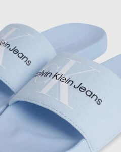 CALVIN KLEIN – Ciabatte Donna in Tela Deep Celeste Cielo
