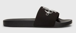 CALVIN KLEIN – Ciabatte Donna in Tela Deep Nero