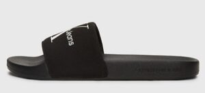 CALVIN KLEIN – Ciabatte Donna in Tela Deep Nero