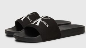 CALVIN KLEIN – Ciabatte Donna in Tela Deep Nero