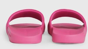CALVIN KLEIN – Ciabatte Donna in Tela Deep Fuchsia Fedora/Bright White