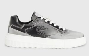 CALVIN KLEIN JEANS – Scarpe Donna da Ginnastica Iridescenti Metallic Silver/Bright White