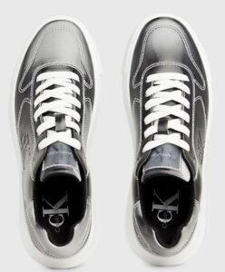 CALVIN KLEIN JEANS – Scarpe Donna da Ginnastica Iridescenti Metallic Silver/Bright White