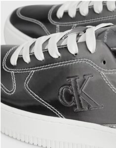 CALVIN KLEIN JEANS – Scarpe Donna da Ginnastica Iridescenti Metallic Silver/Bright White