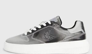 CALVIN KLEIN JEANS – Scarpe Donna da Ginnastica Iridescenti Metallic Silver/Bright White