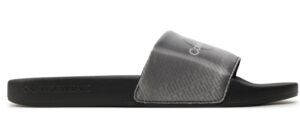 CALVIN KLEIN JEANS – Ciabatte Uomo Slide Lenticular Nero/Argento