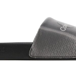 CALVIN KLEIN JEANS – Ciabatte Uomo Slide Lenticular Nero/Argento