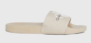CALVIN KLEIN JEANS – Ciabatte Uomo in Tela Beige