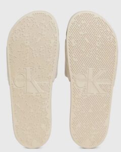 CALVIN KLEIN JEANS – Ciabatte Uomo in Tela Beige