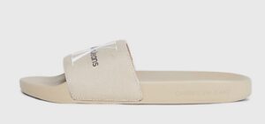 CALVIN KLEIN JEANS – Ciabatte Uomo in Tela Beige