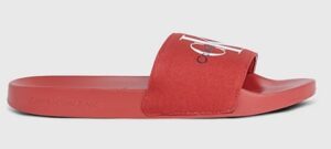 CALVIN KLEIN JEANS – Ciabatte Uomo in Tela Rosso