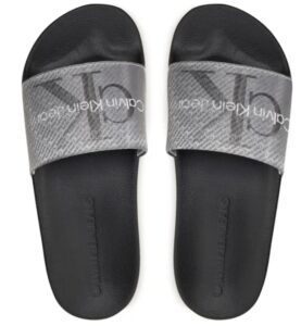 CALVIN KLEIN – Ciabatte Donna Slide Lenticular Nero/Argento
