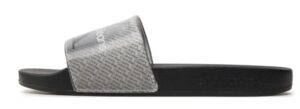 CALVIN KLEIN – Ciabatte Donna Slide Lenticular Nero/Argento