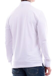 ARMANI EXCHANGE – Polo Uomo Maniche Lunghe in Cotone Elasticizzato Bianco