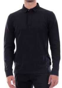 ARMANI EXCHANGE – Polo Uomo Maniche Lunghe in Cotone Elasticizzato Nero