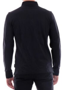 ARMANI EXCHANGE – Polo Uomo Maniche Lunghe in Cotone Elasticizzato Nero