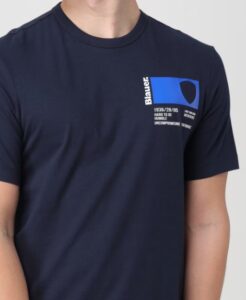 BLAUER – T-Shirt Uomo Maniche Corte Blu
