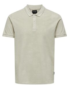 ONLY& SONS – Polo Slim Fit Paricollo Beige Moonstruck