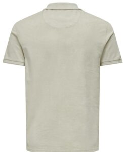ONLY& SONS – Polo Slim Fit Paricollo Beige Moonstruck