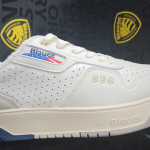 BLAUER – Sneaker Uomo Harper/07 Bianca/Blu Navy