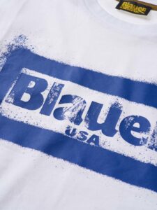 BLAUER – T-Shirt Kids Stampa Graffiti Bianco
