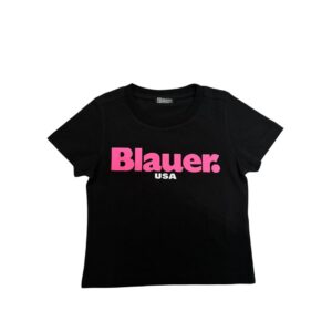 BLAUER – T-Shirt Kids Stampa Glitter Nero