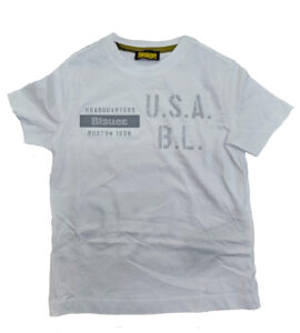 BLAUER – T-Shirt Kids USA Bianco