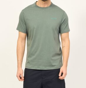 ARMANI EXCHANGE – T-Shirt Uomo Regular Fit in Jersey Verde Balsamo