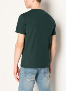 ARMANI EXCHANGE – T-Shirt Uomo Regular Fit in Jersey Verde Scuro