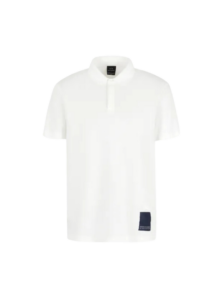 ARMANI EXCHANGE – Polo Uomo con Patch Logata Bianco