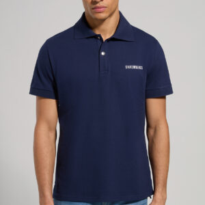 BIKKEMBERGS – Polo Uomo in Piquet Stretch Blu