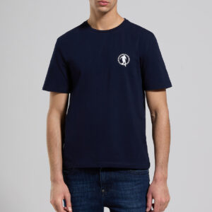 BIKKEMBERGS – T-Shirt Uomo Girocollo in Jersey Stretch Blu