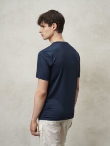 BLAUER – T-Shirt Uomo Tecnica con Scudo Blu