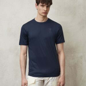 BLAUER – T-Shirt Uomo Tecnica con Scudo Blu